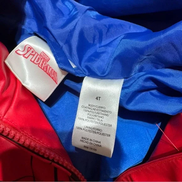 Boys size 4t | Marvel Spiderman | Raincoat - Picture 4 of 5